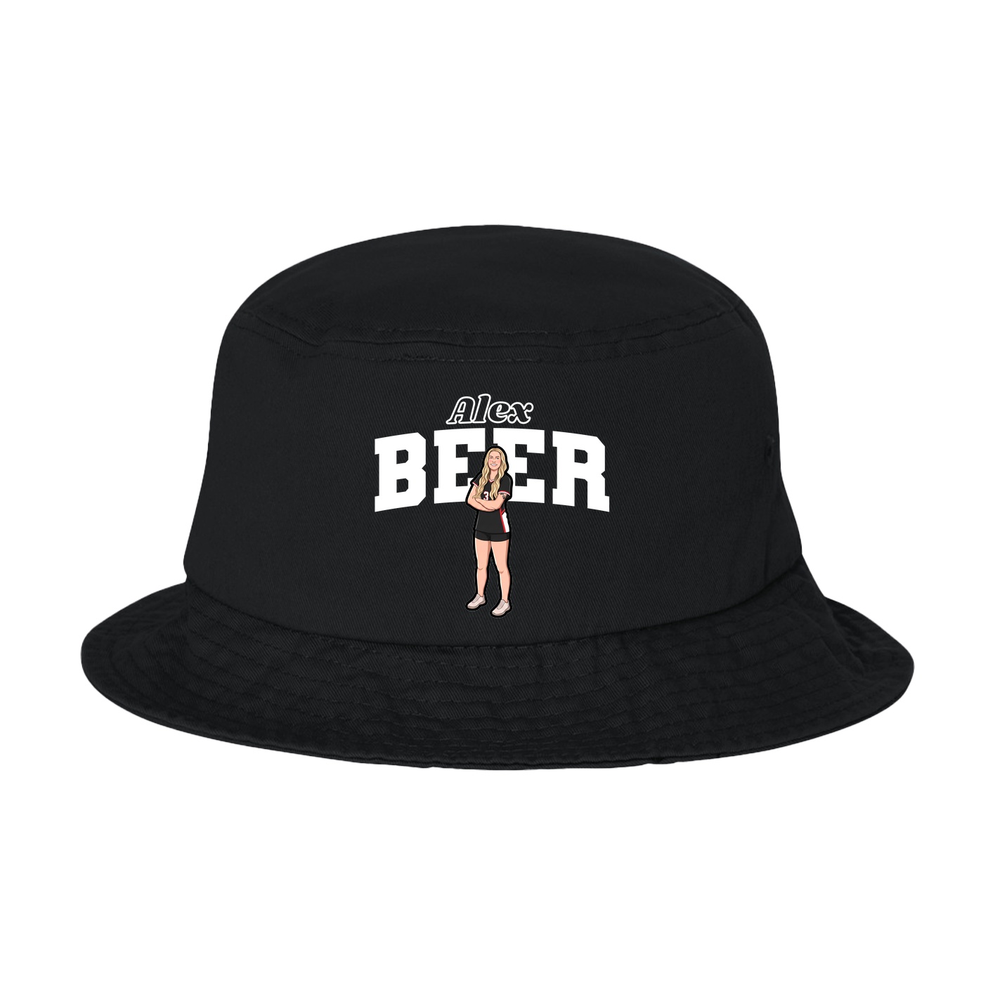 Bucket Cap — Name Arch in Black