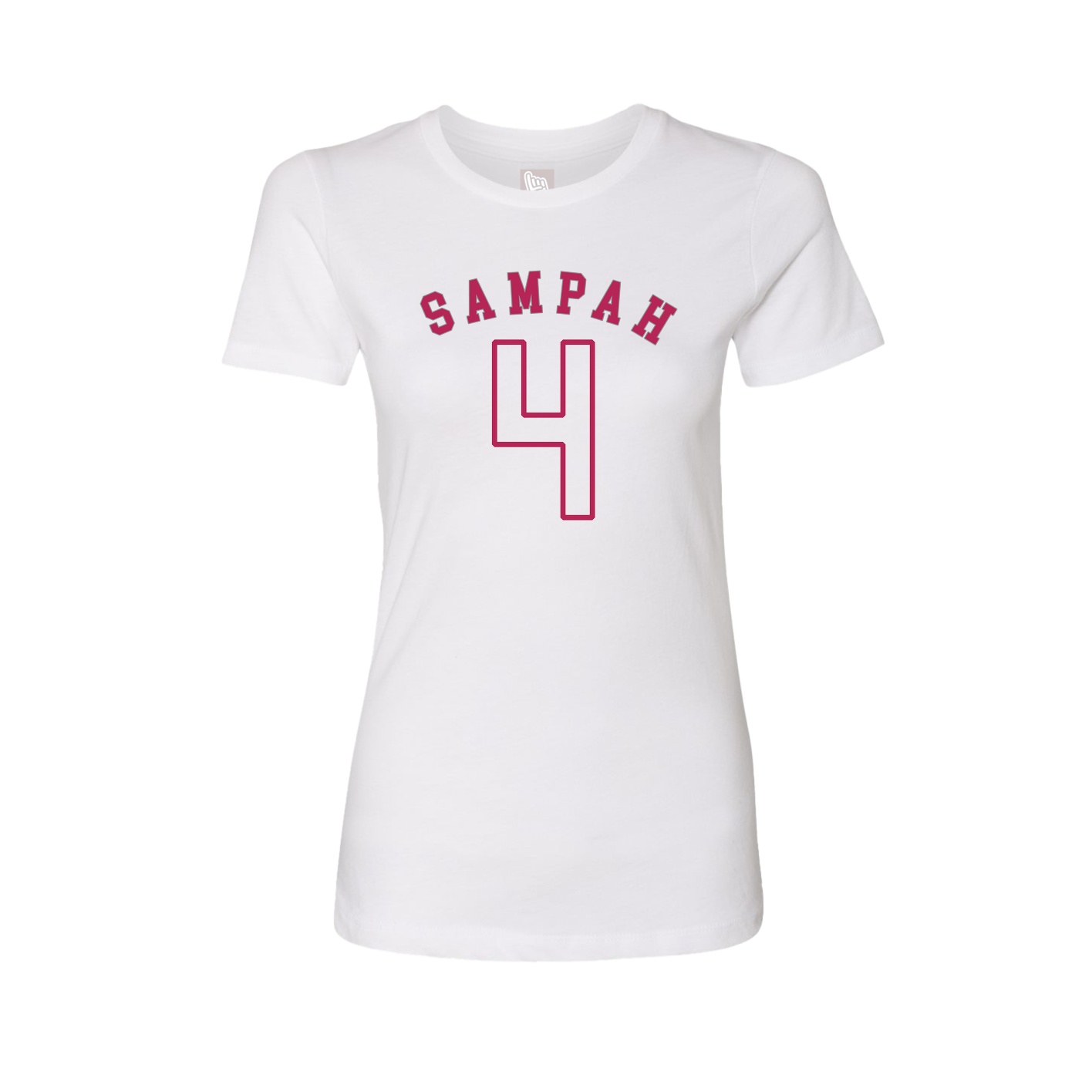 Fitted Women's Tee — Shirsey Arch in White