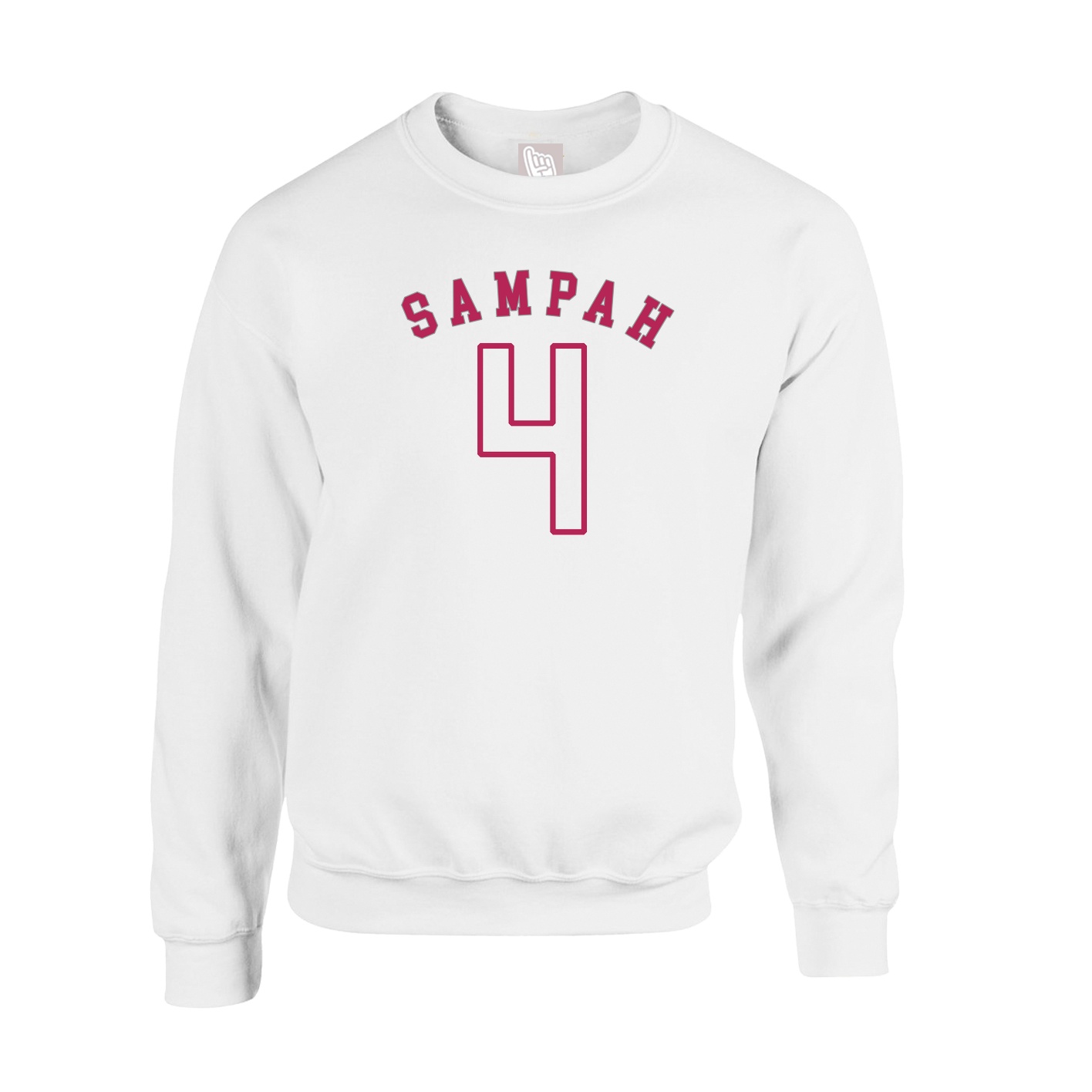 Fleece Crew — Shirsey Arch in White
