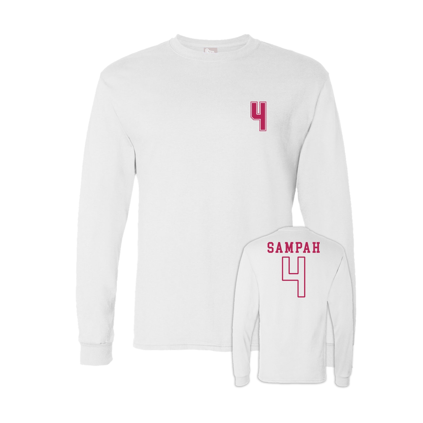 Long Sleeve Tee — Chest Back in White
