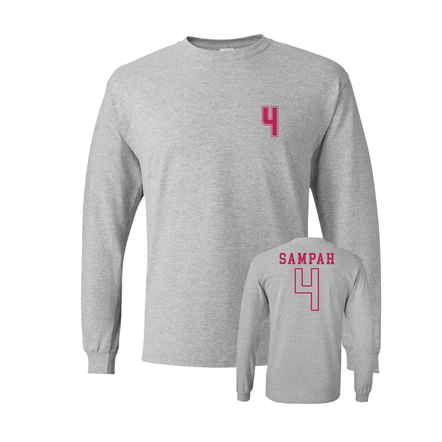 Long Sleeve Tee — Chest Back in Grey