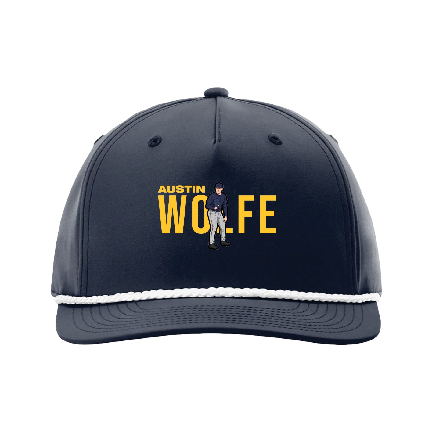 Five-Panel Classic Rope Cap — Player Name in Navy