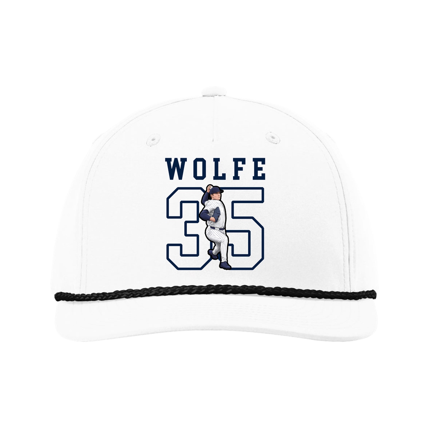 Five-Panel Classic Rope Cap — Shirsey in White