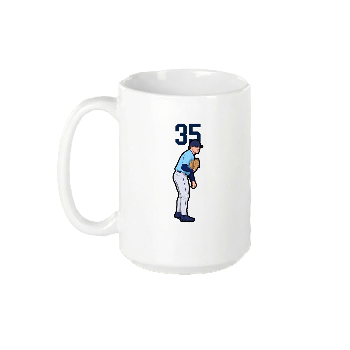 15oz Coffee Mug — Number Top in White