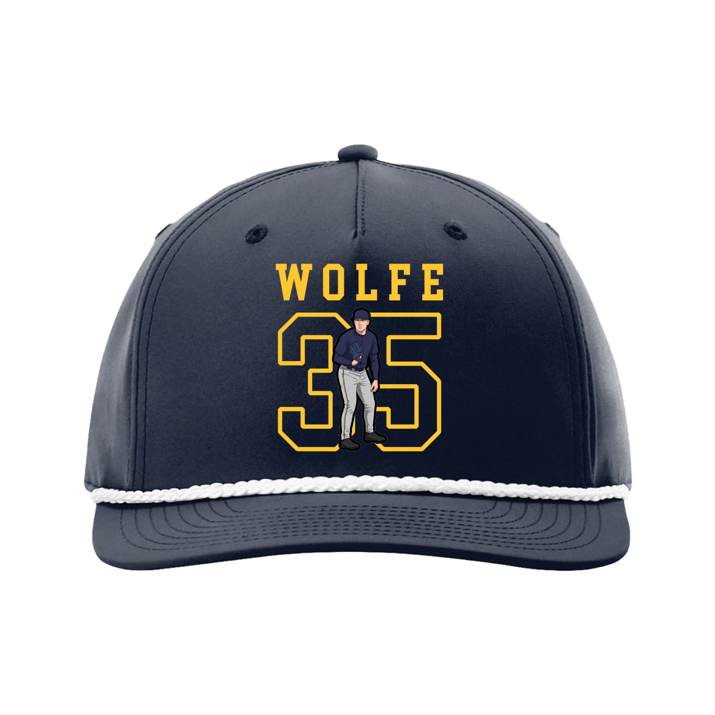 Five-Panel Classic Rope Cap — Shirsey in Navy