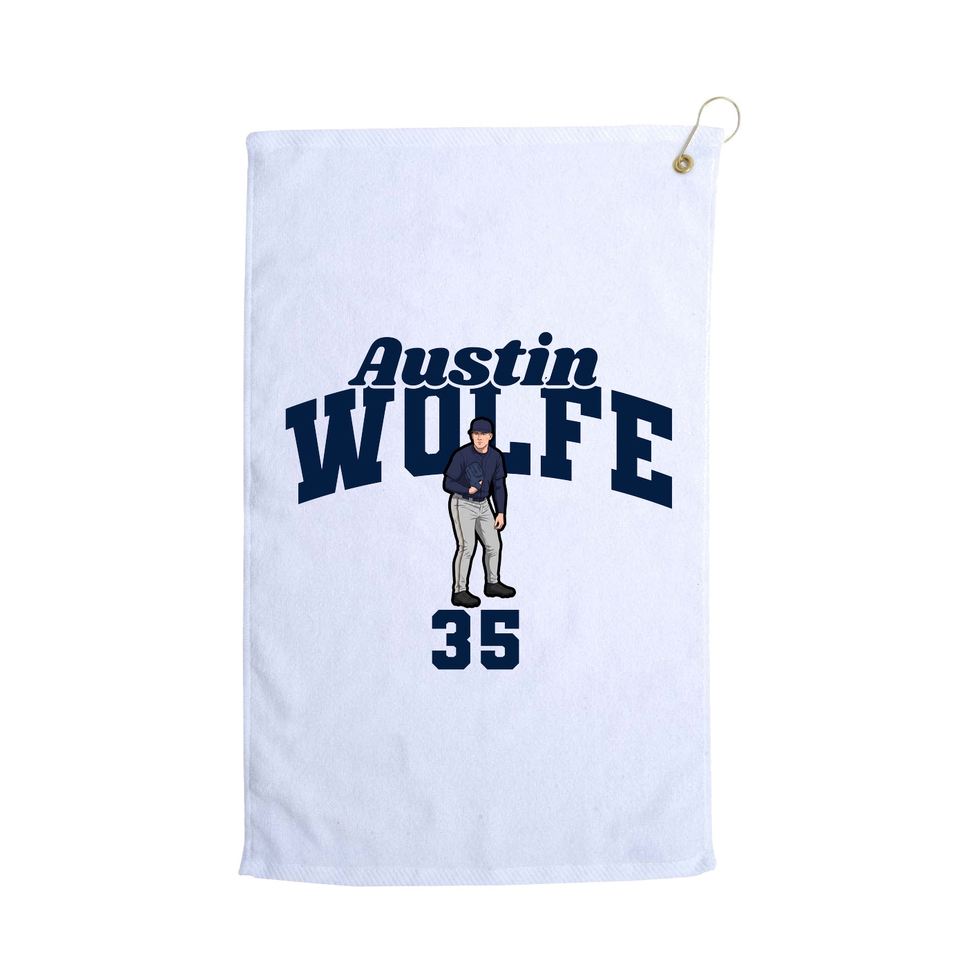 Golf Towel — Signature Arch in White
