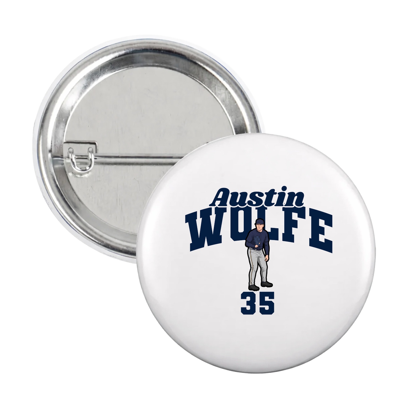 Game Day Button — Signature Arch in White