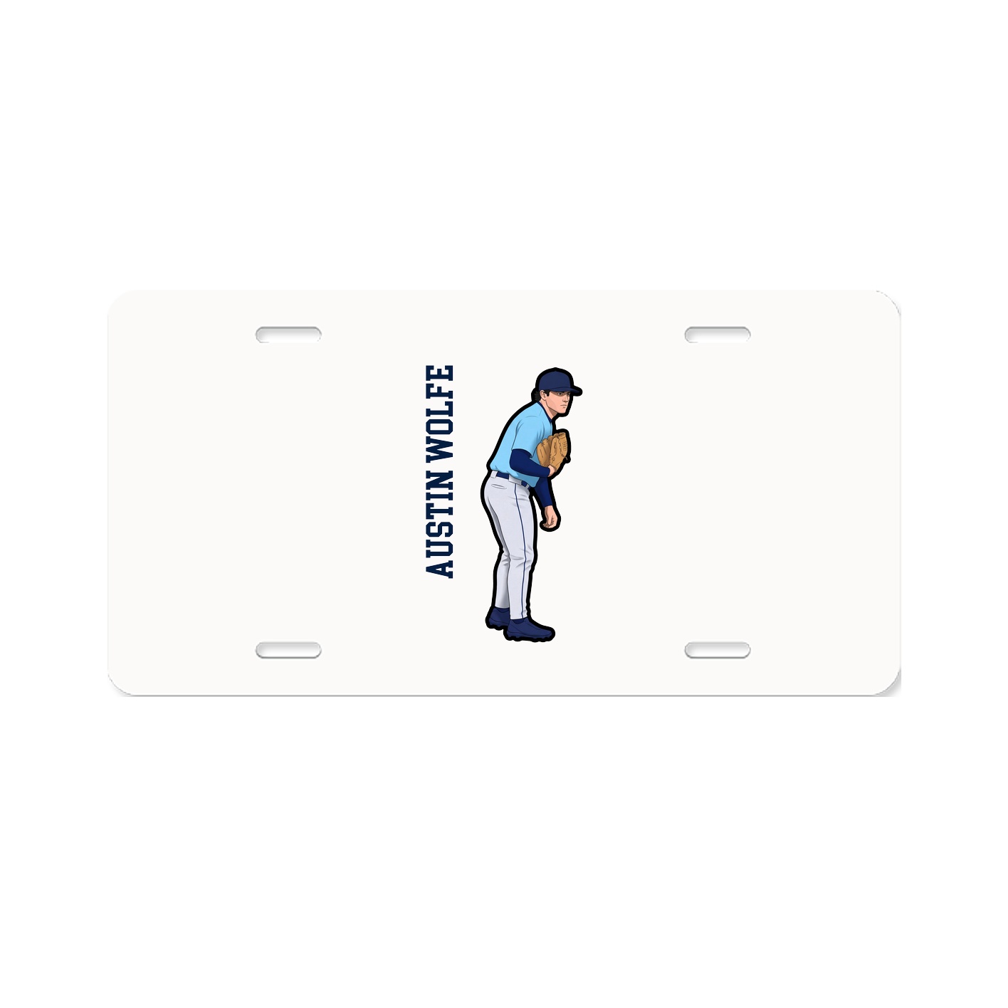 License Plate — Name Vertical in Classic