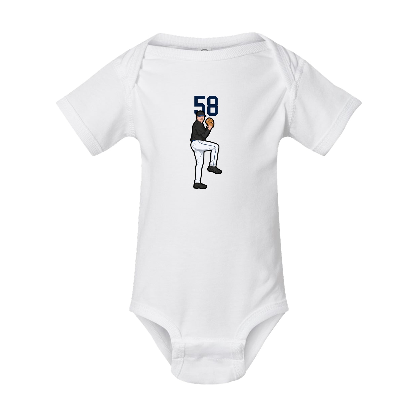 Baby Onesie — Number Top in White