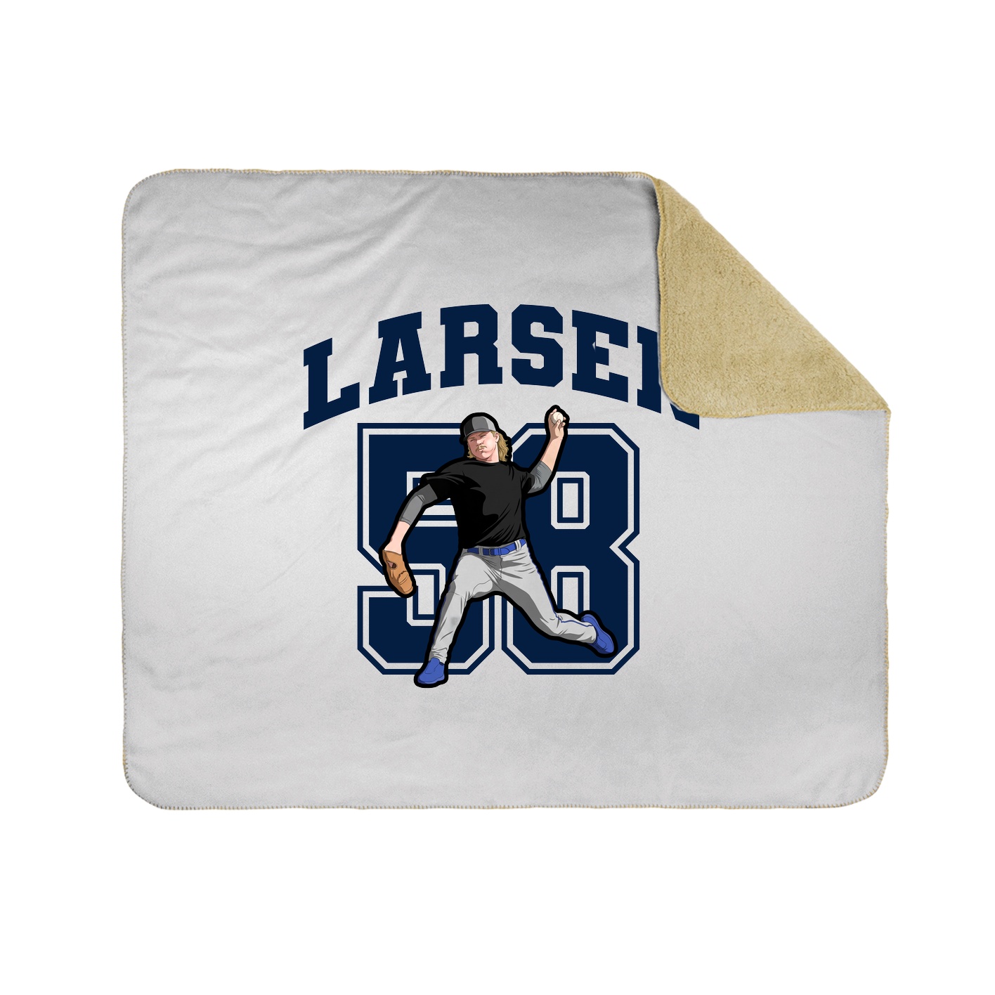Throw Blanket — Number in White