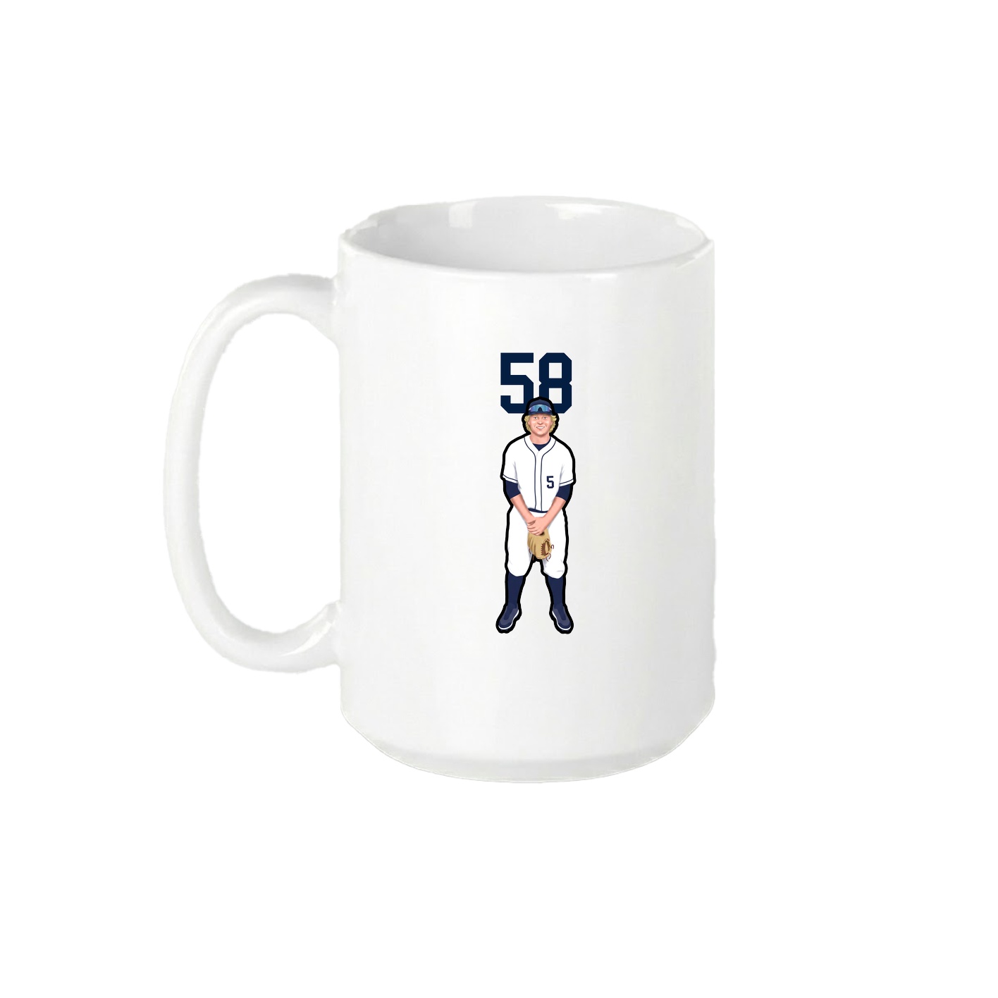 15oz Coffee Mug — Number Top in White