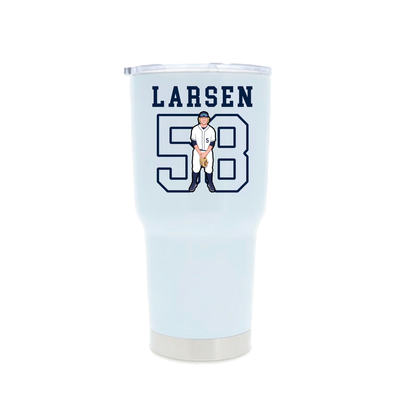 30oz Stainless Steel Tumbler — Shirsey in White