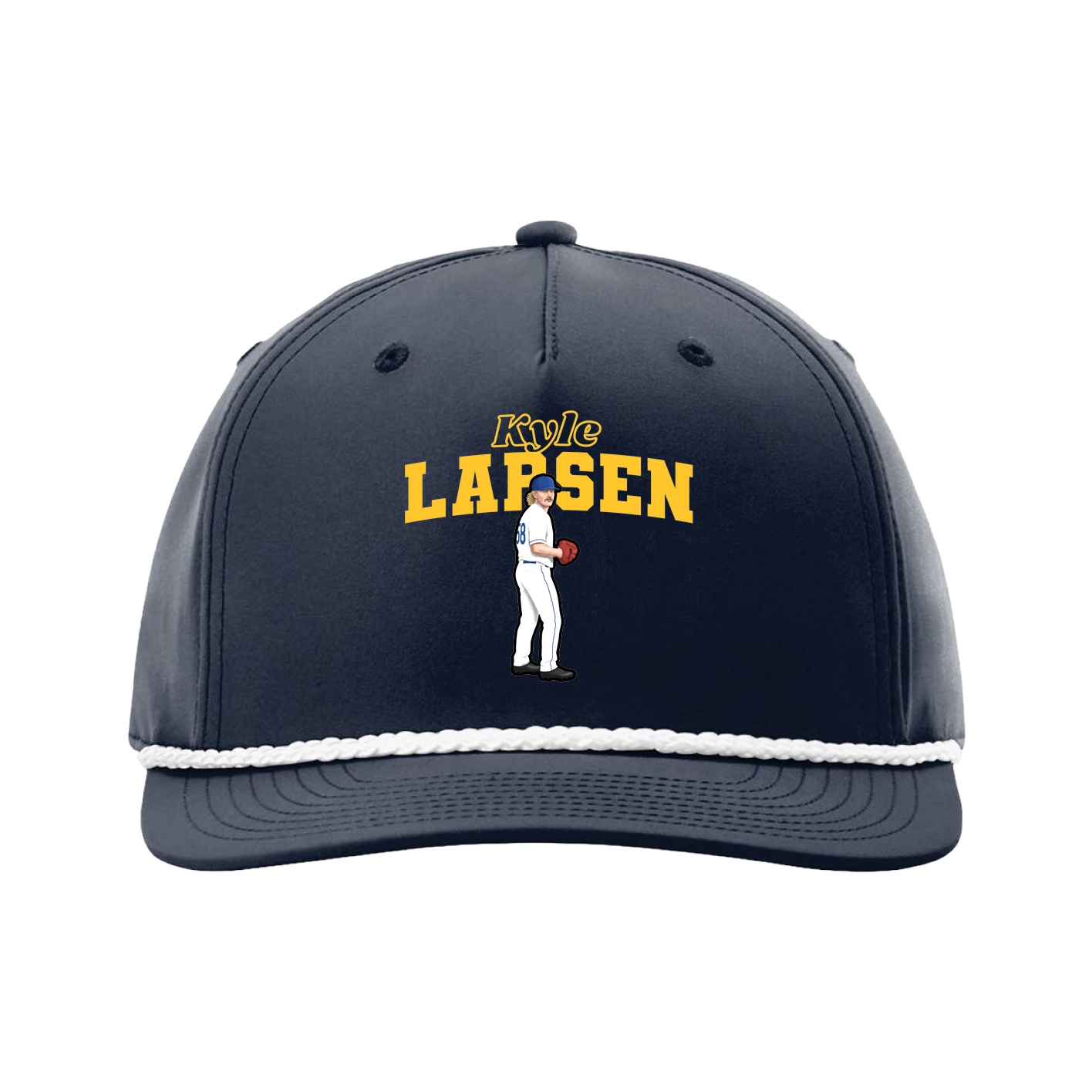 Five-Panel Classic Rope Cap — Name Arch in Navy