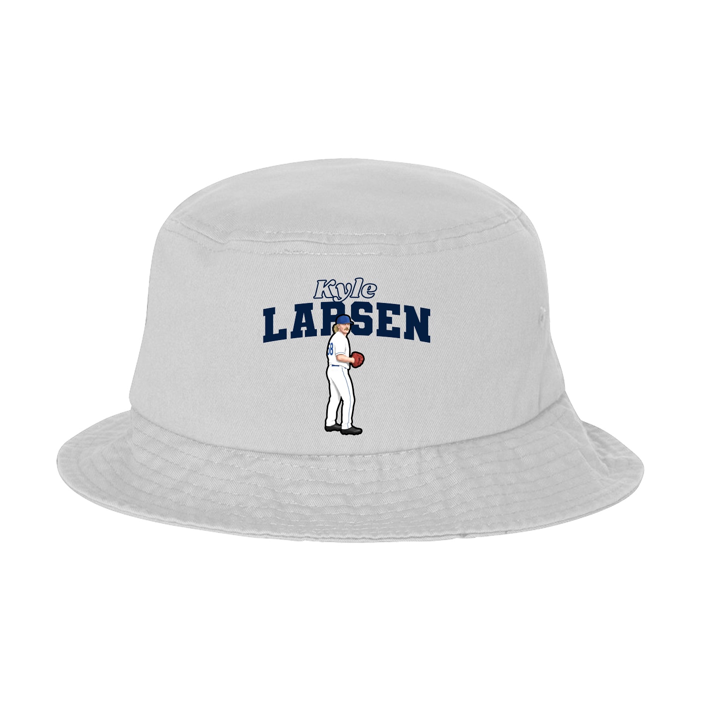 Bucket Cap — Name Arch in White