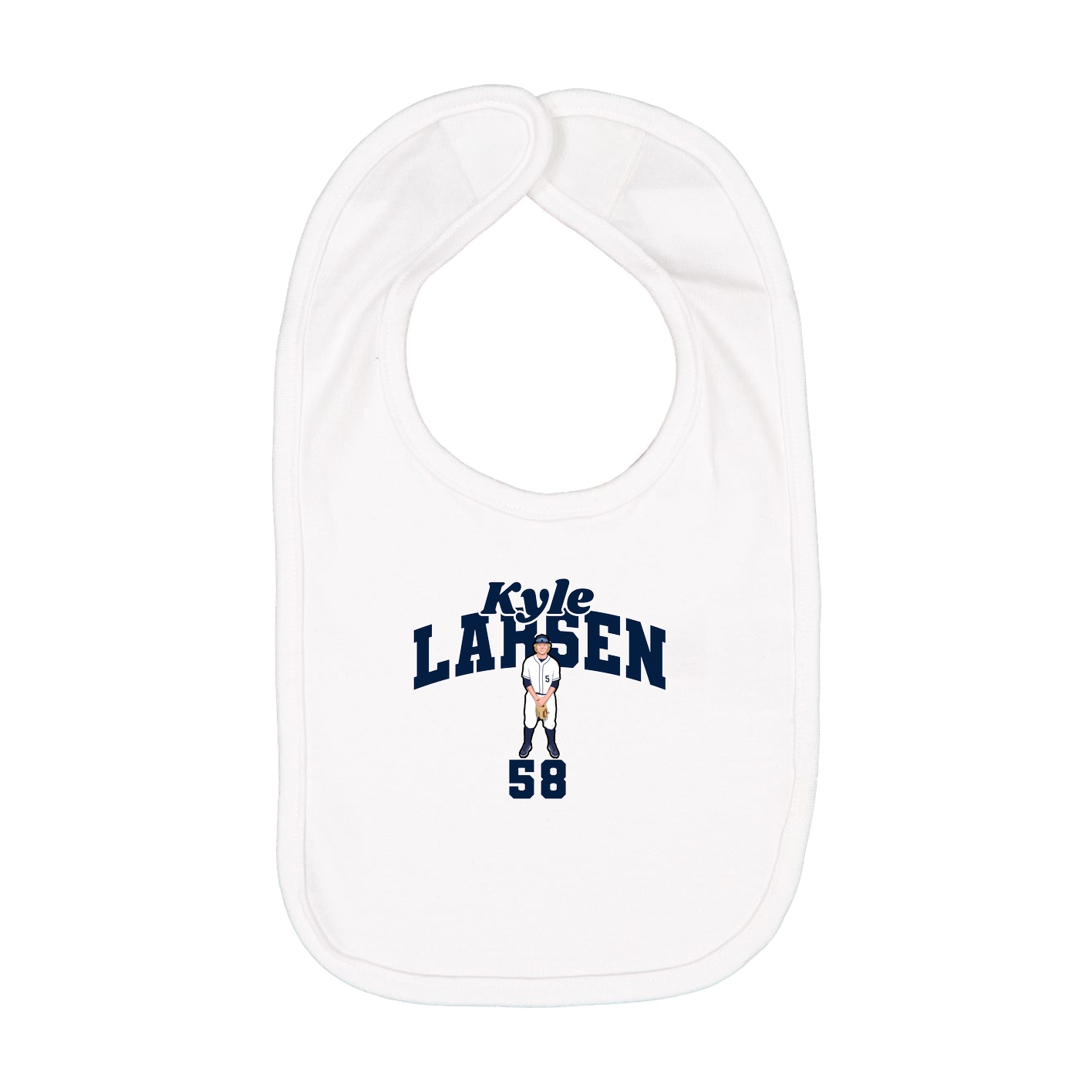 Infant Bib — Signature Arch in White