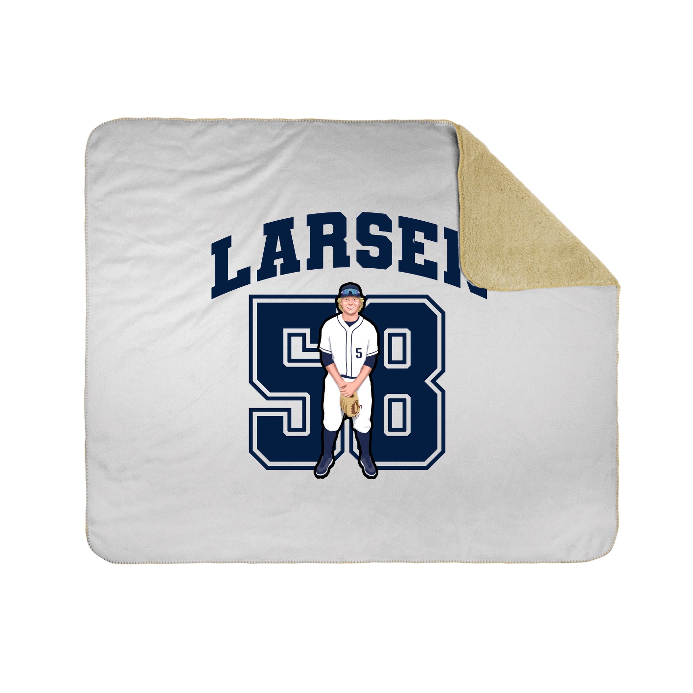 Throw Blanket — Number in White
