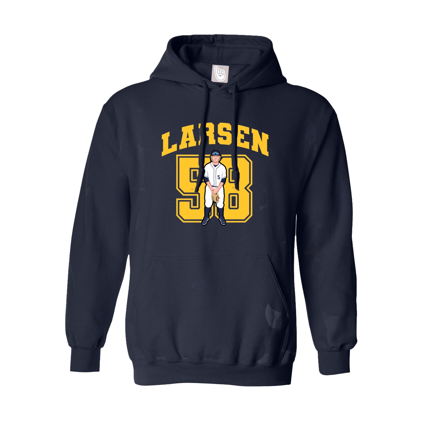 Hoodie — Number in Navy