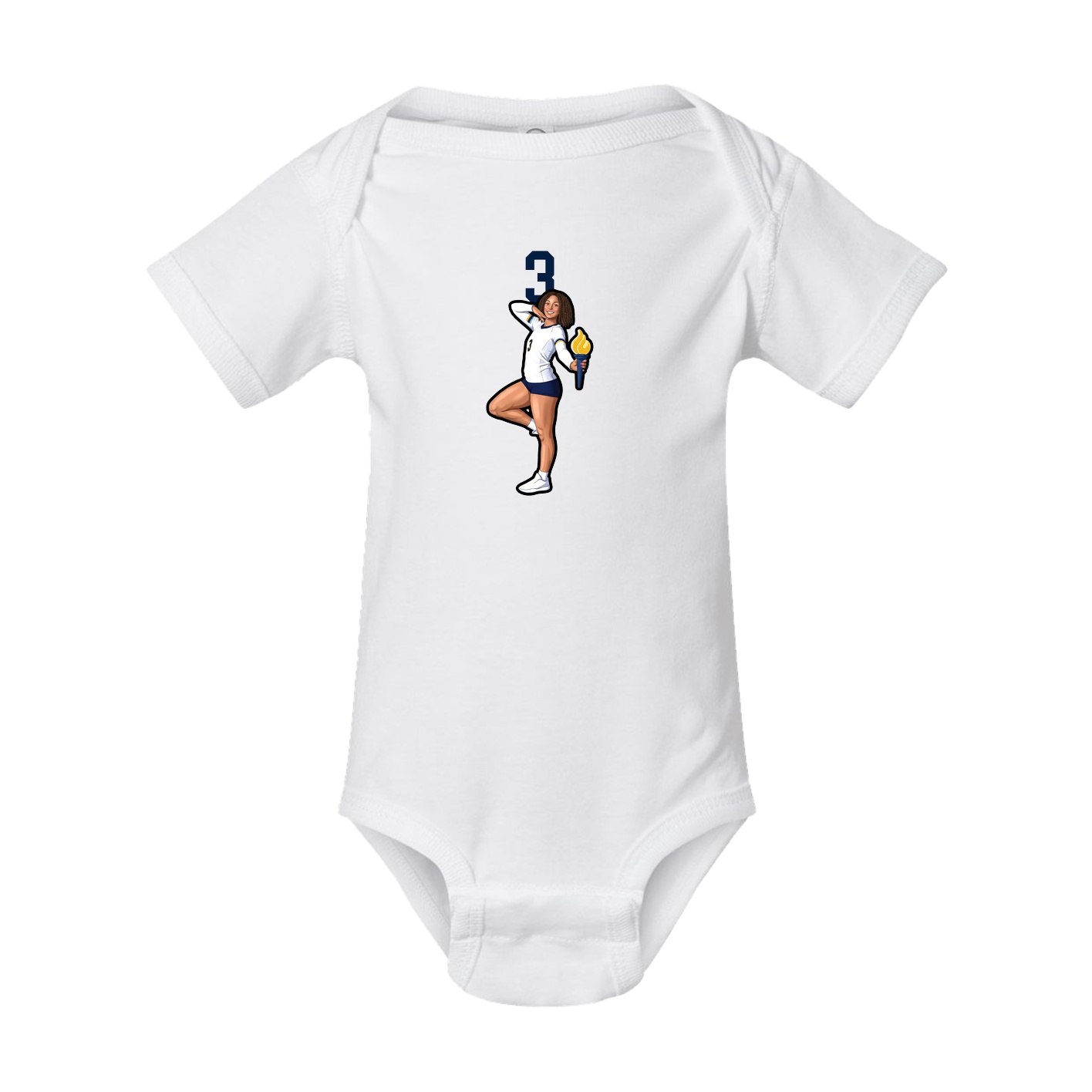 Baby Onesie — Number Top in White