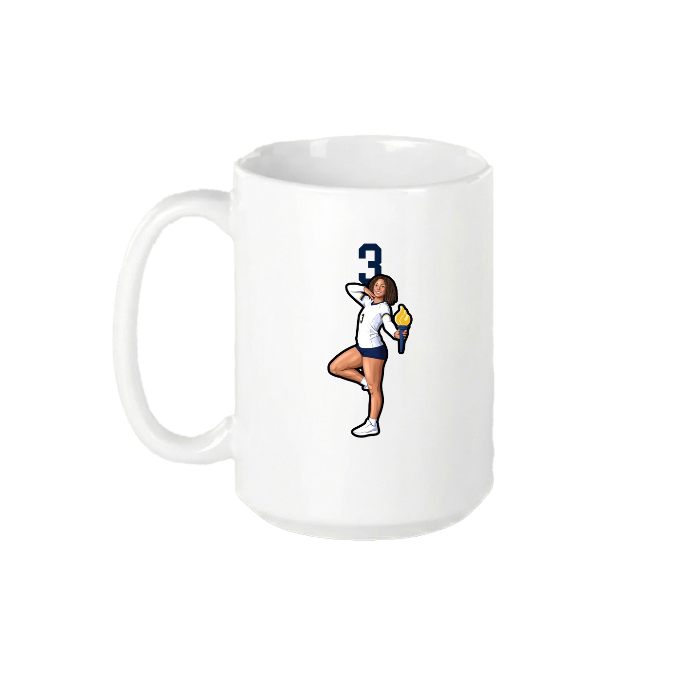15oz Coffee Mug — Number Top in White