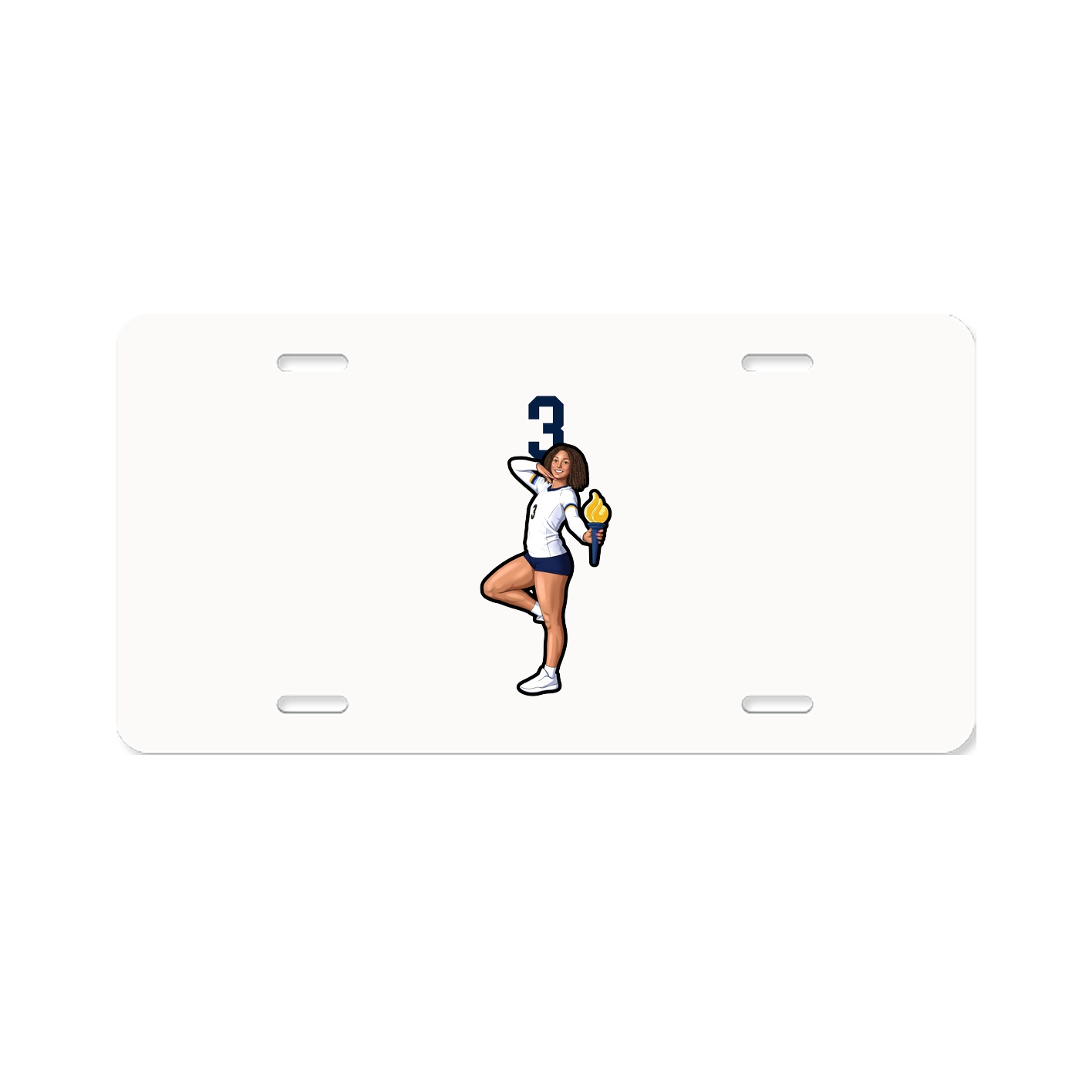 License Plate — Number Top in Classic