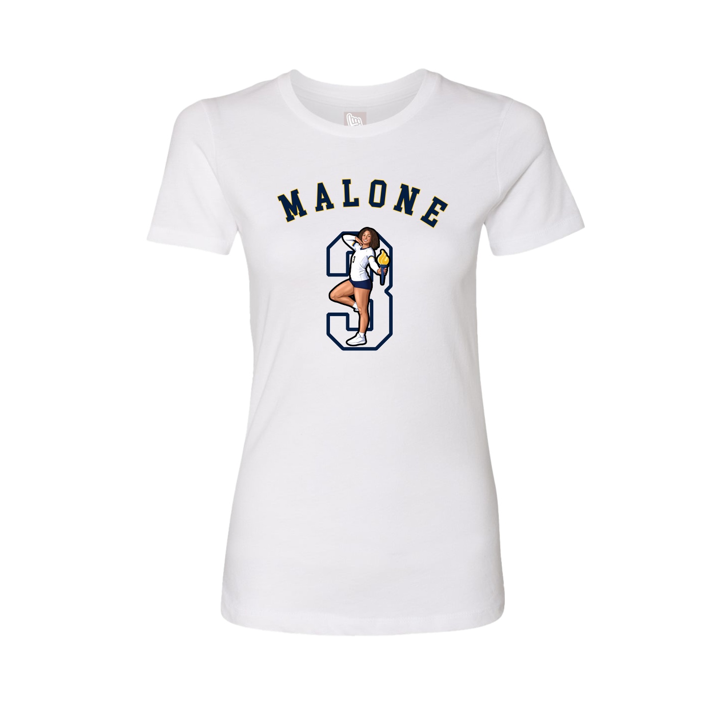 Fitted Women's Tee — Shirsey Arch in White
