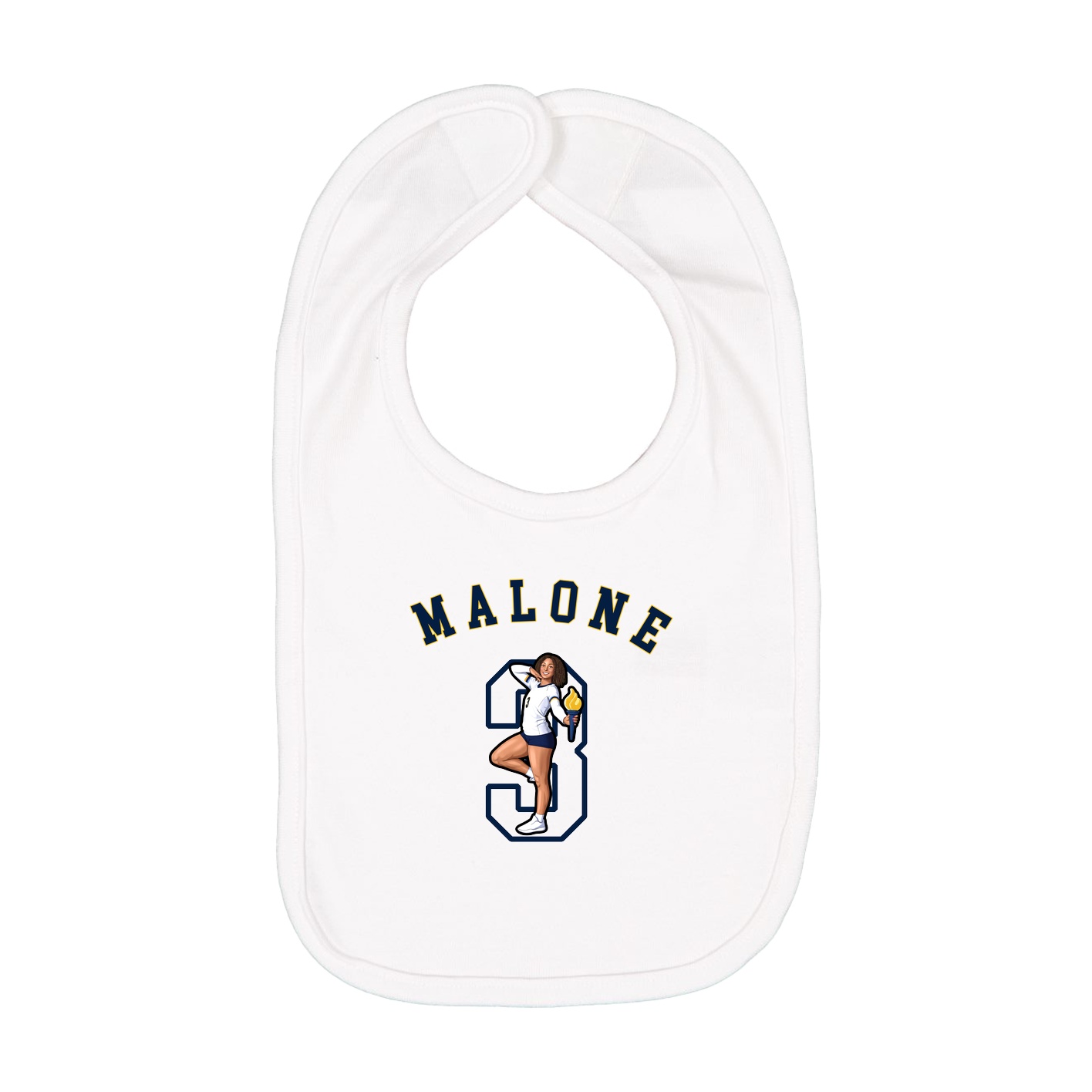 Infant Bib — Shirsey Arch in White