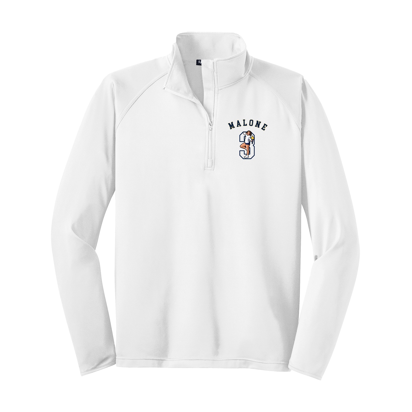 Q-Zip Pullover — Shirsey Arch in White