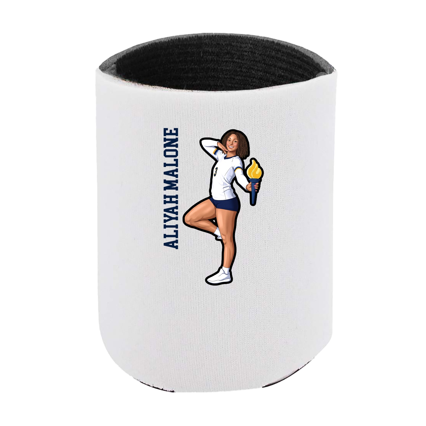 Can Holder — Name Vertical in White
