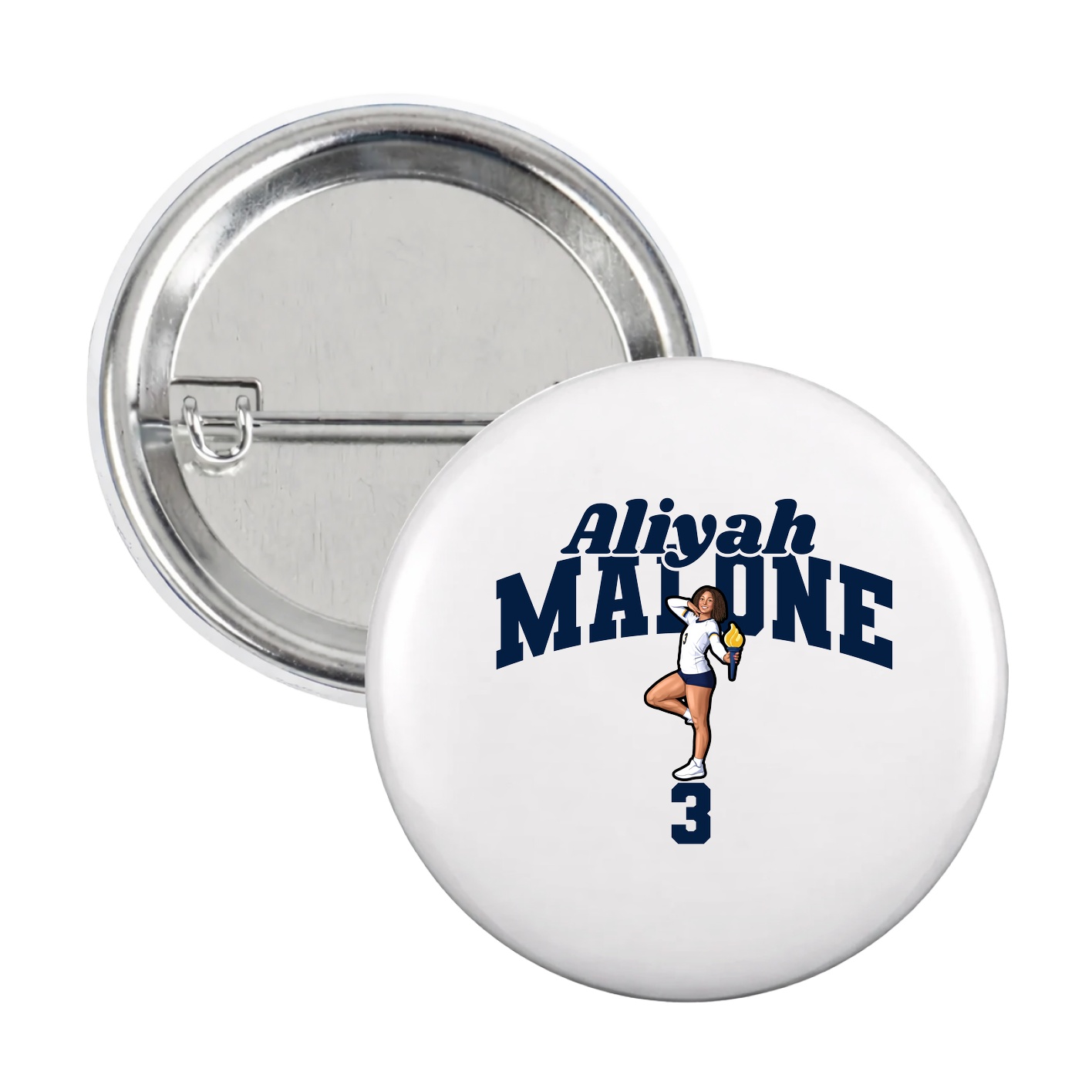 Game Day Button — Signature Arch in White
