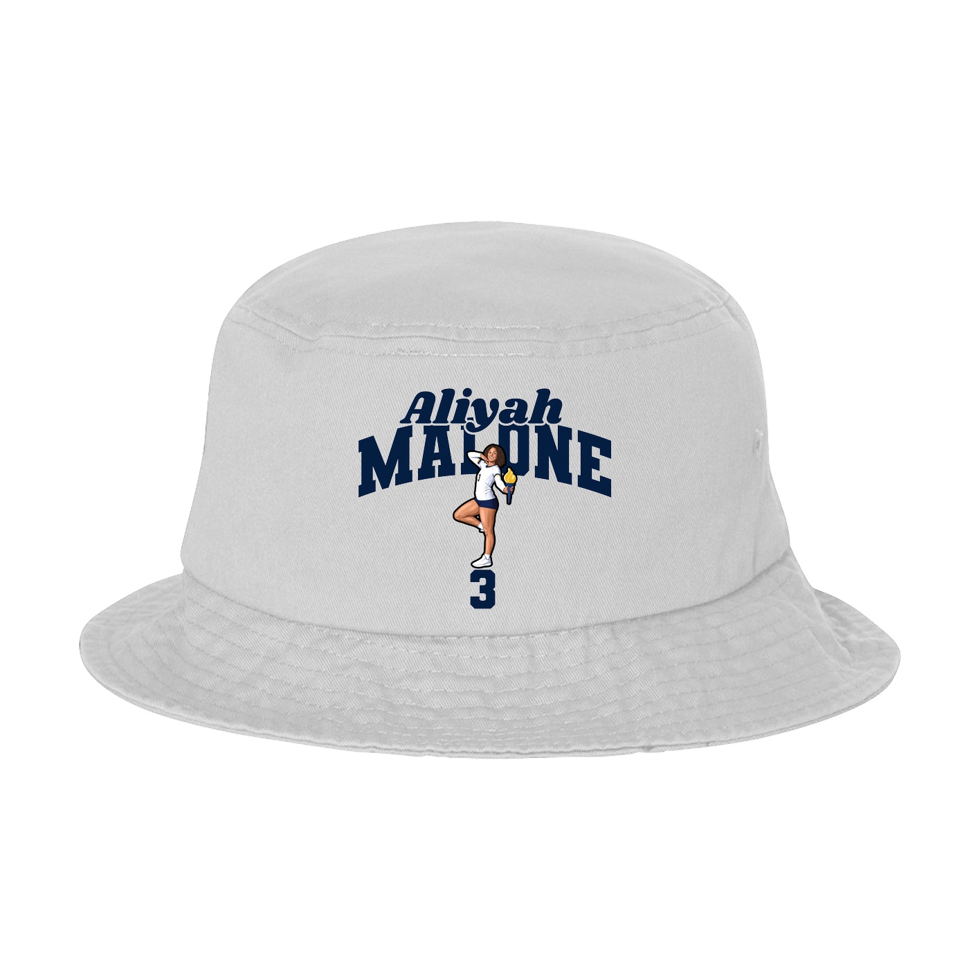 Bucket Cap — Signature Arch in White