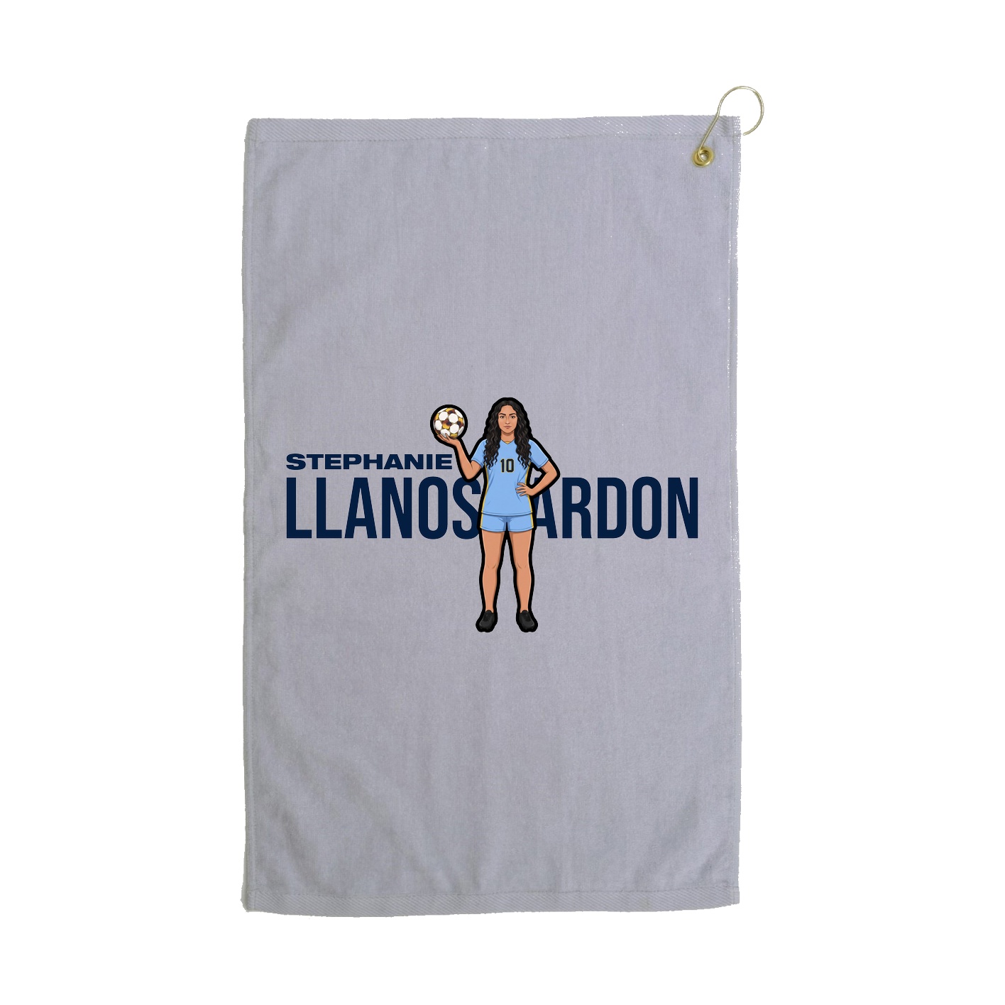 Golf Towel — Player Name in Grey