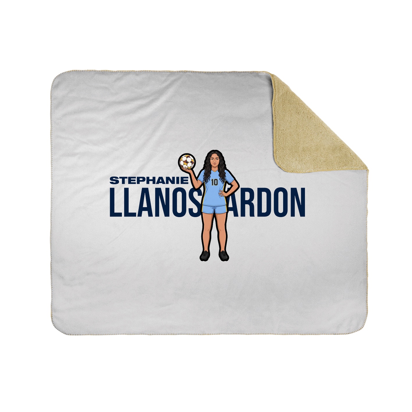 Throw Blanket — Player Name in White