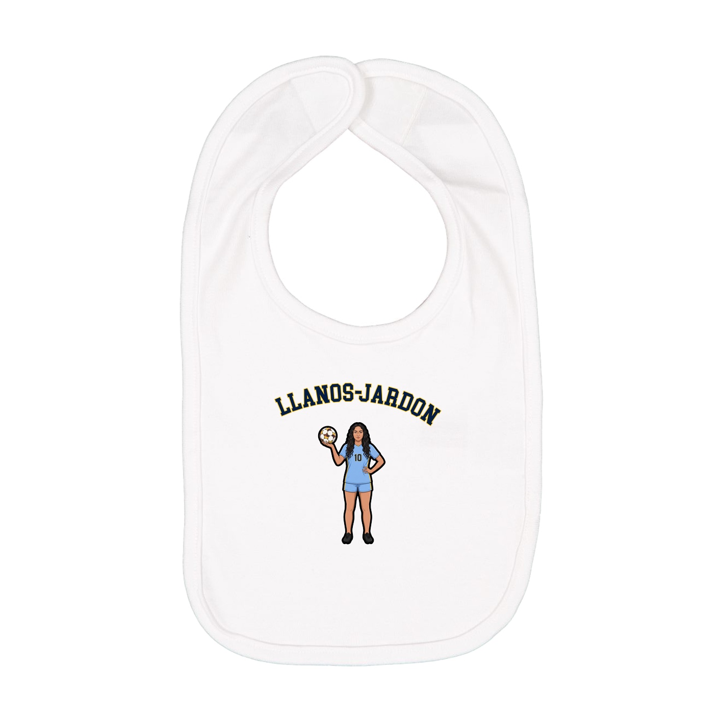 Infant Bib — Shirsey Arch in White
