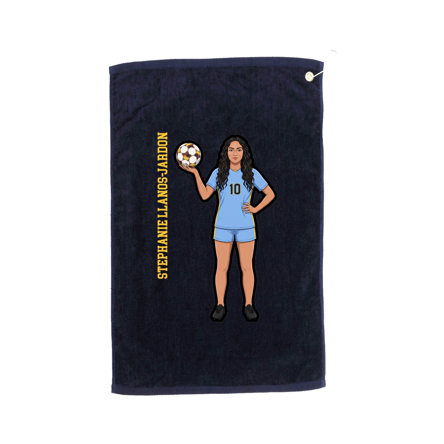 Golf Towel — Name Vertical in Navy
