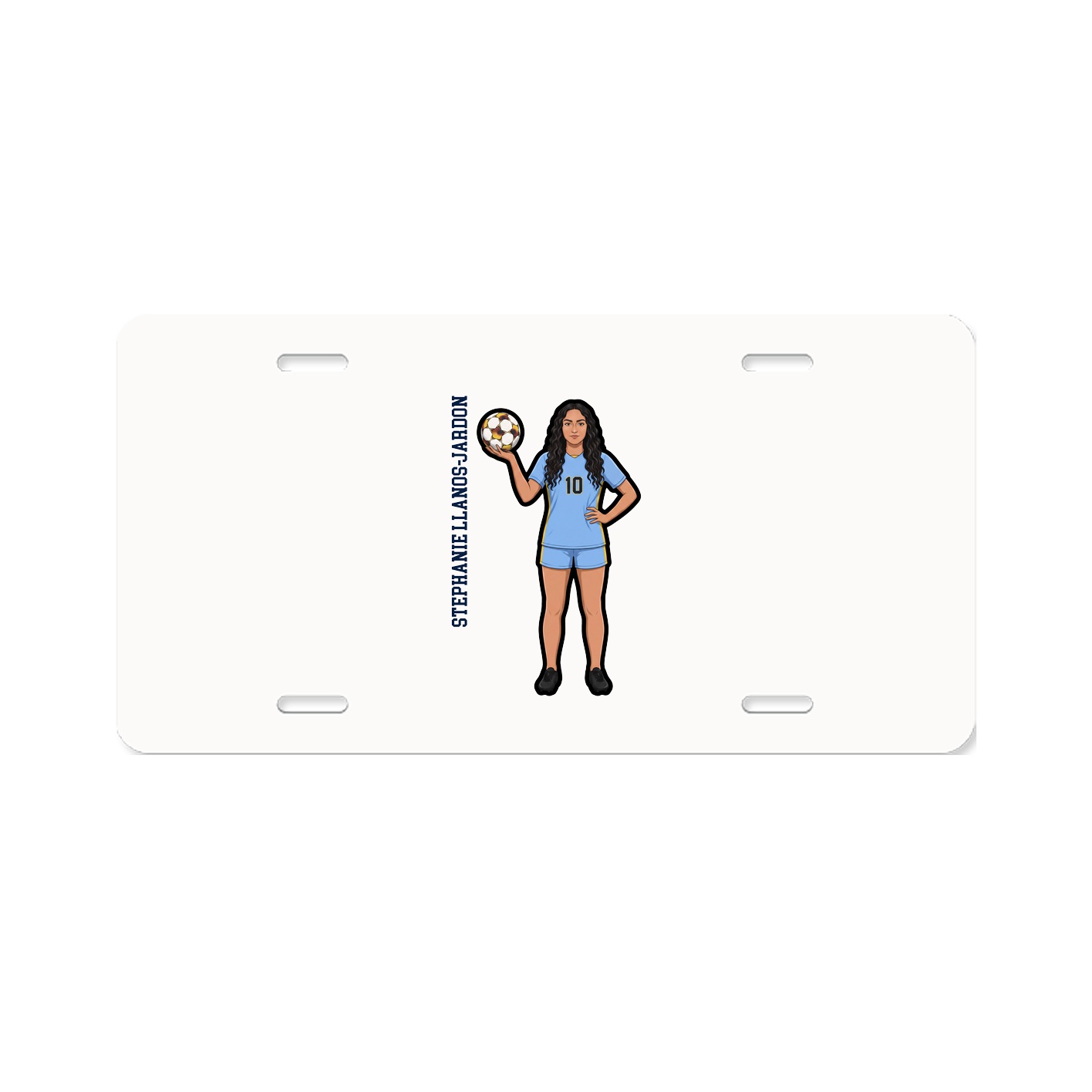 License Plate — Name Vertical in Classic