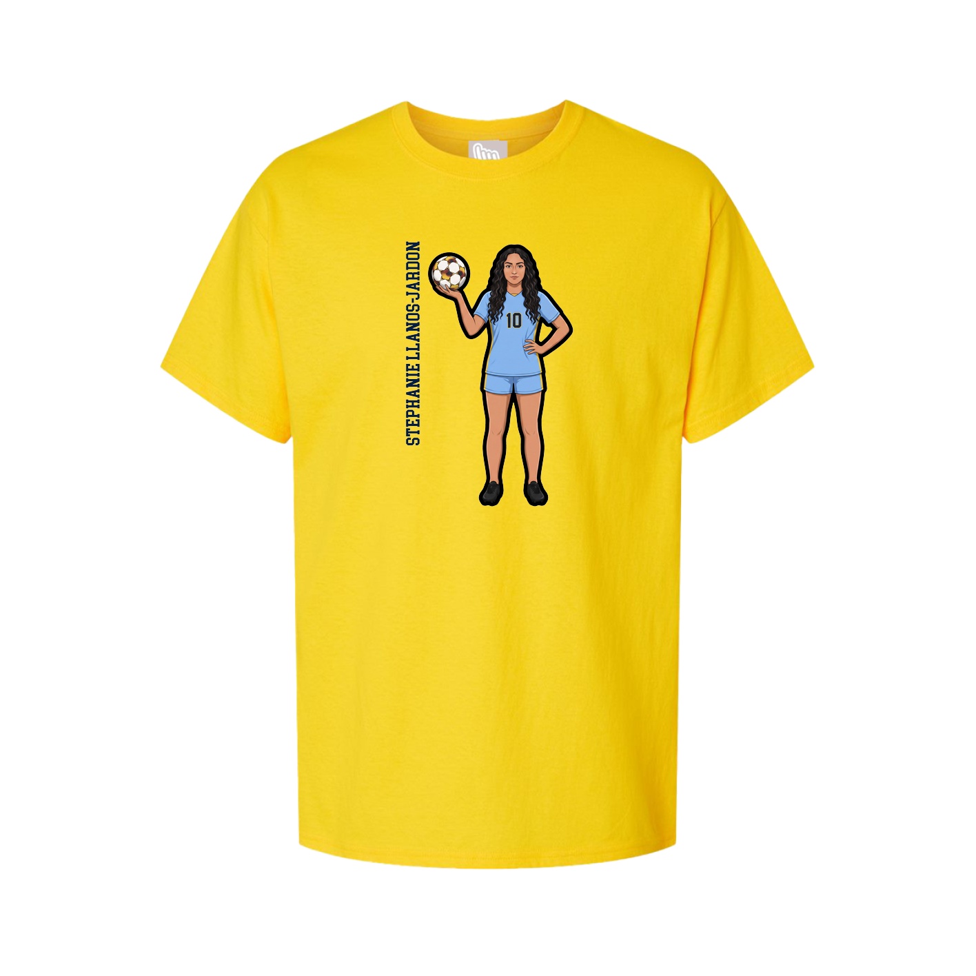 Tee — Name Vertical in Gold