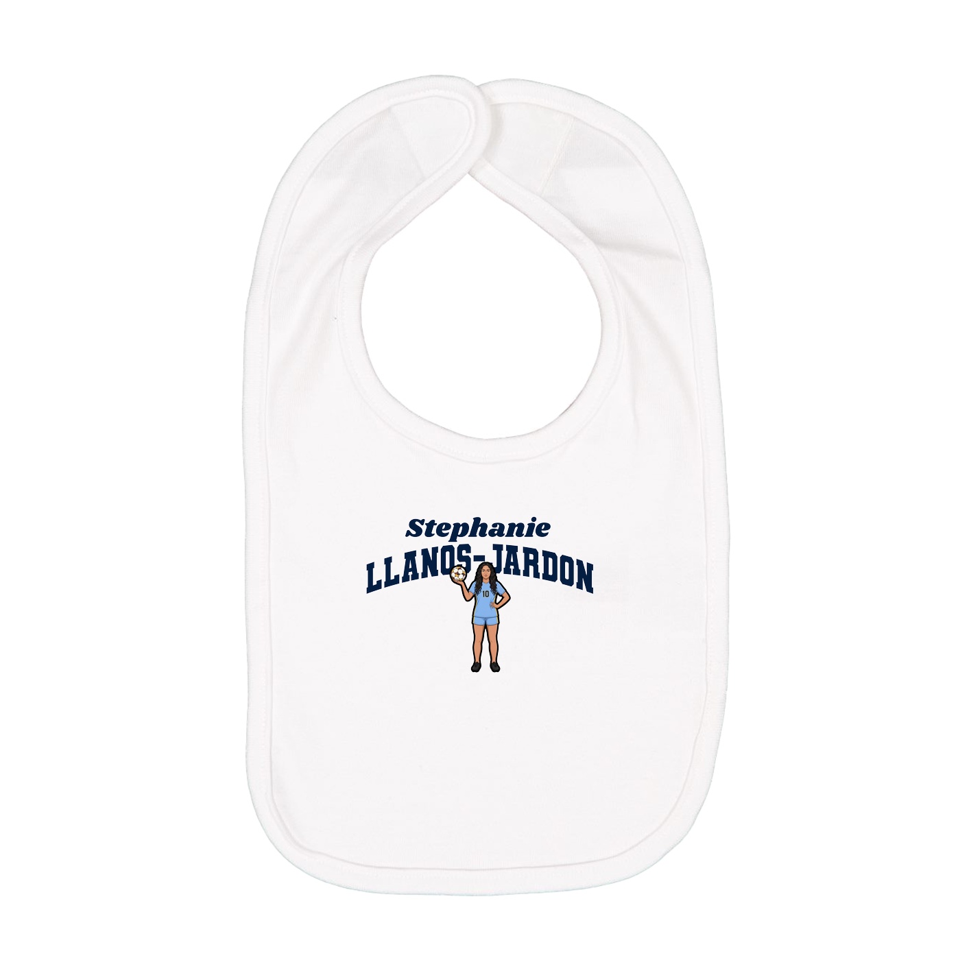 Infant Bib — Signature Arch in White