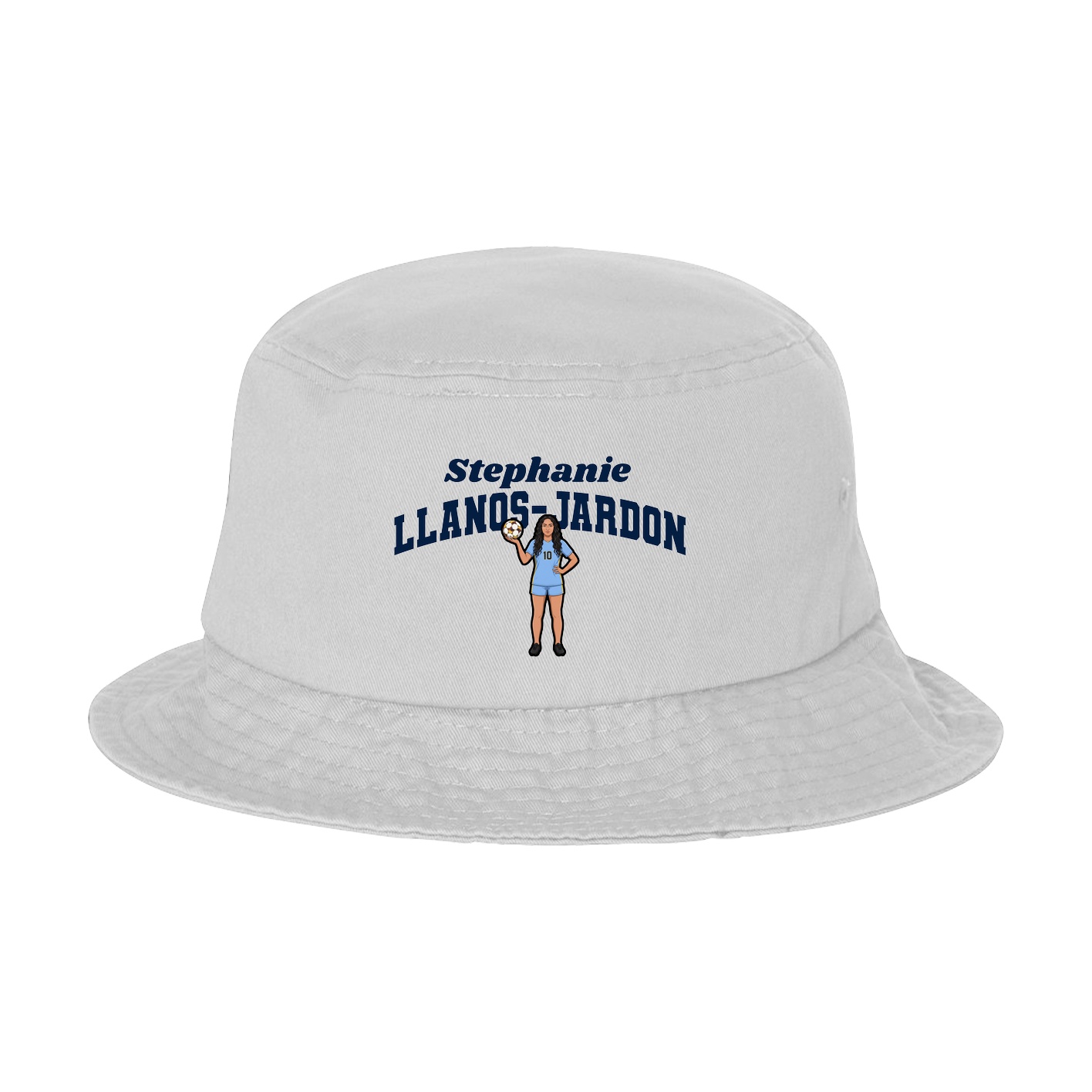 Bucket Cap — Signature Arch in White