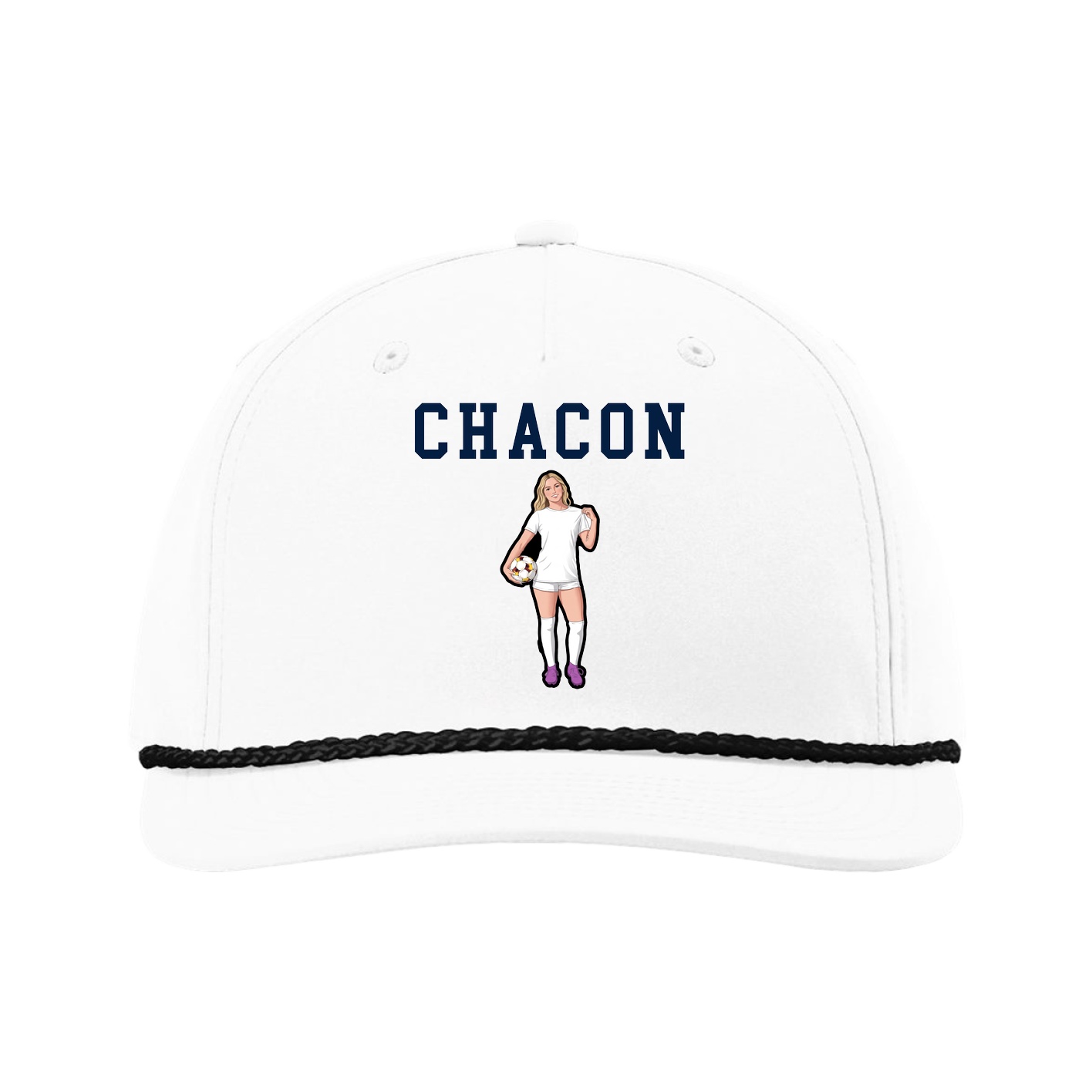 Five-Panel Classic Rope Cap — Shirsey in White