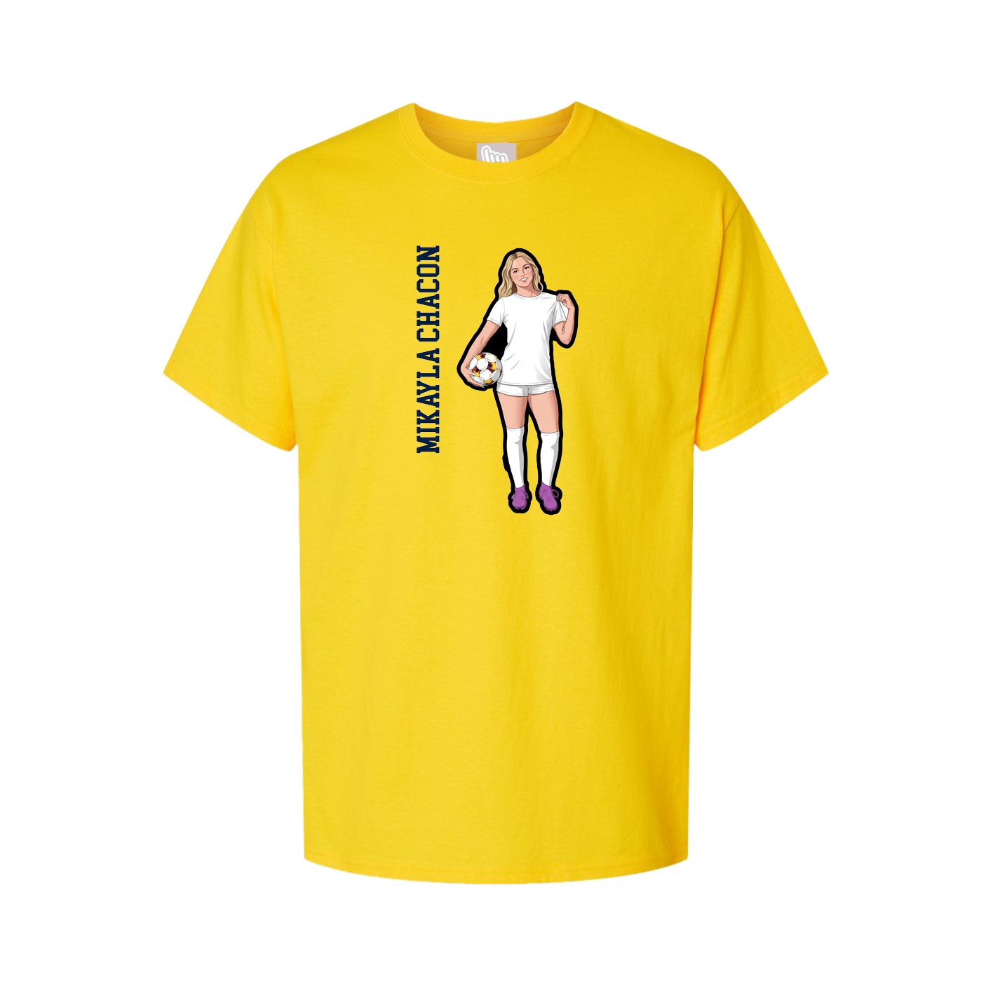 Tee — Name Vertical in Gold