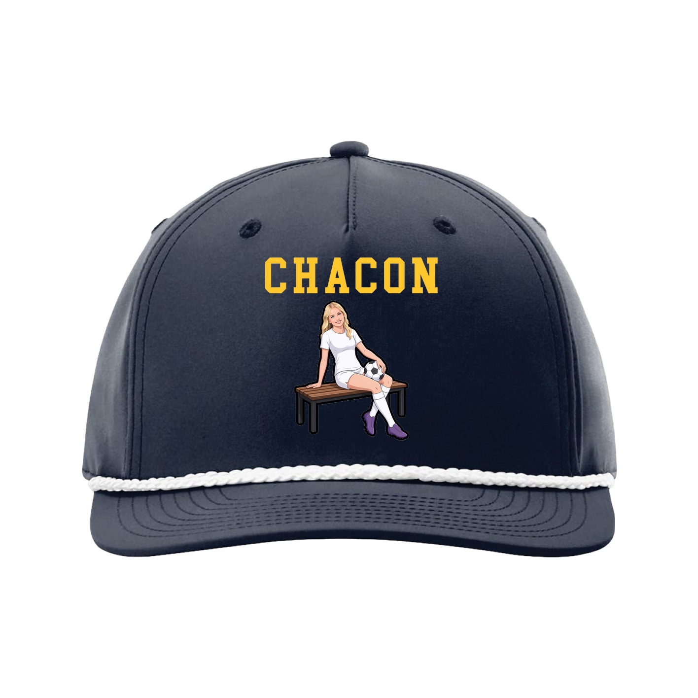 Five-Panel Classic Rope Cap — Shirsey in Navy