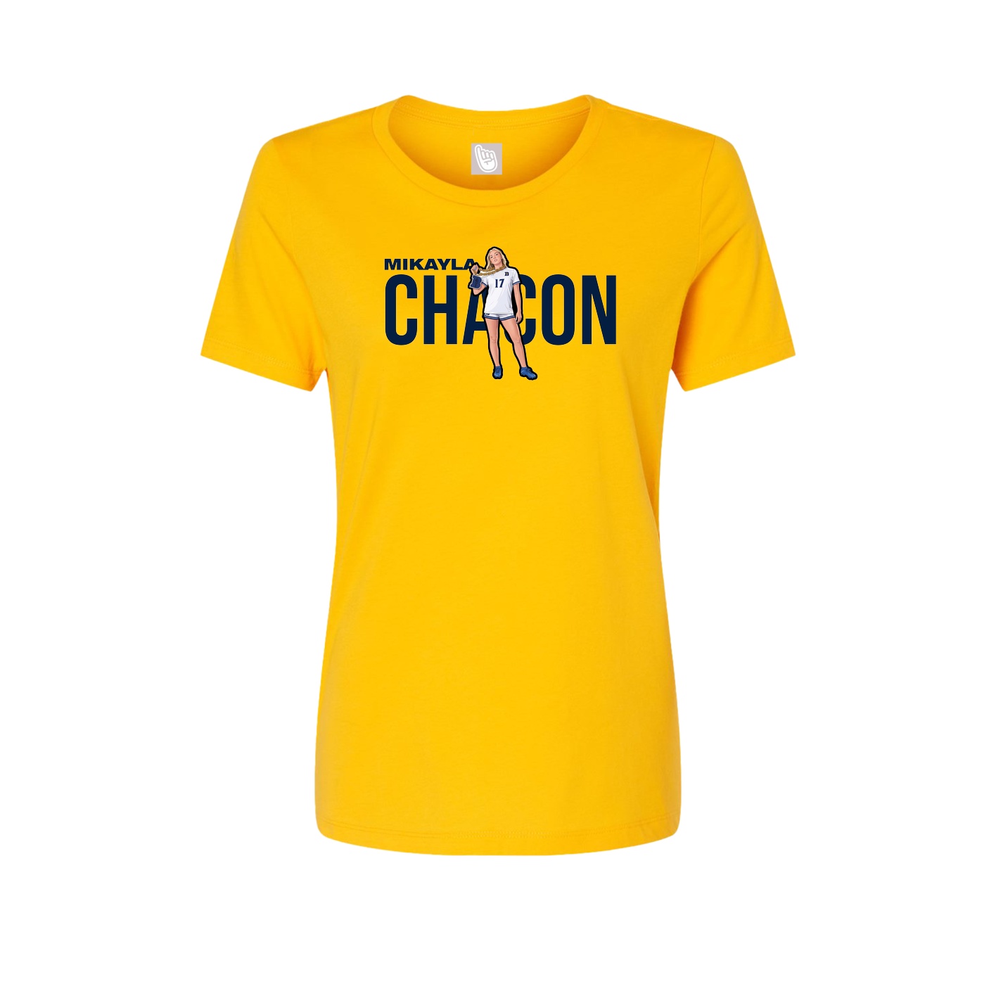 Fitted Women's Tee — Player Name in Gold