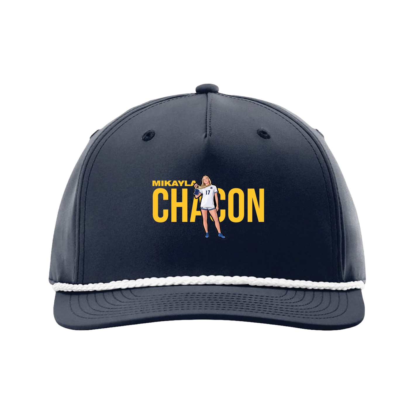 Five-Panel Classic Rope Cap — Player Name in Navy