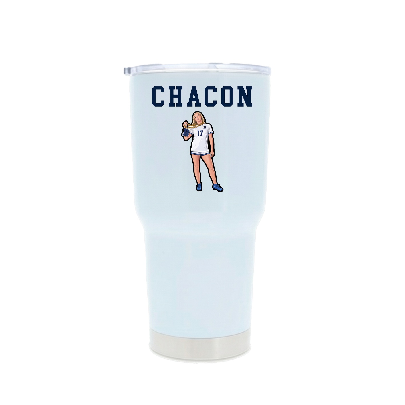30oz Stainless Steel Tumbler — Shirsey in White