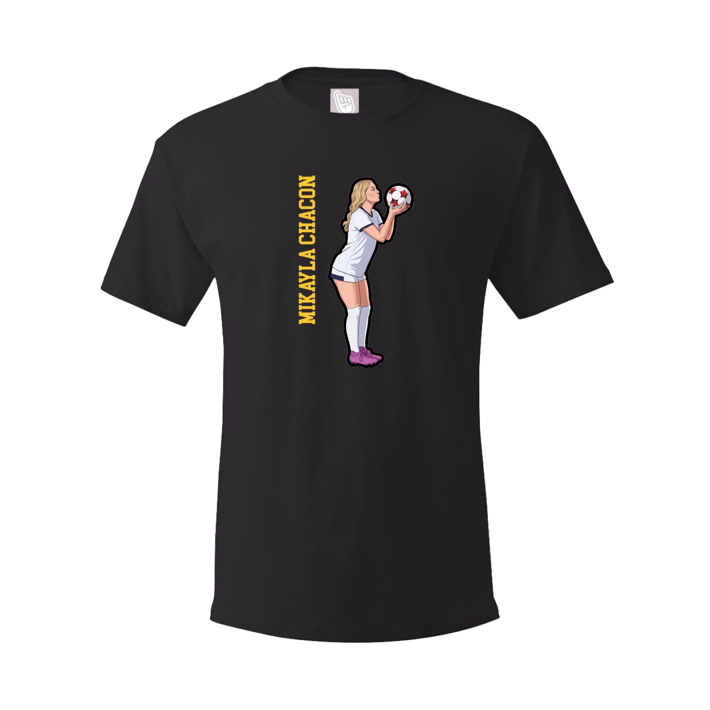 Youth Tee — Name Vertical in Black