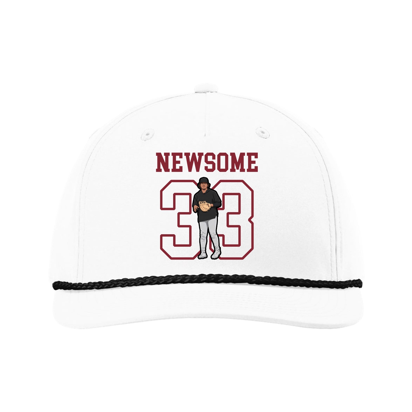 Five-Panel Classic Rope Cap — Shirsey in White