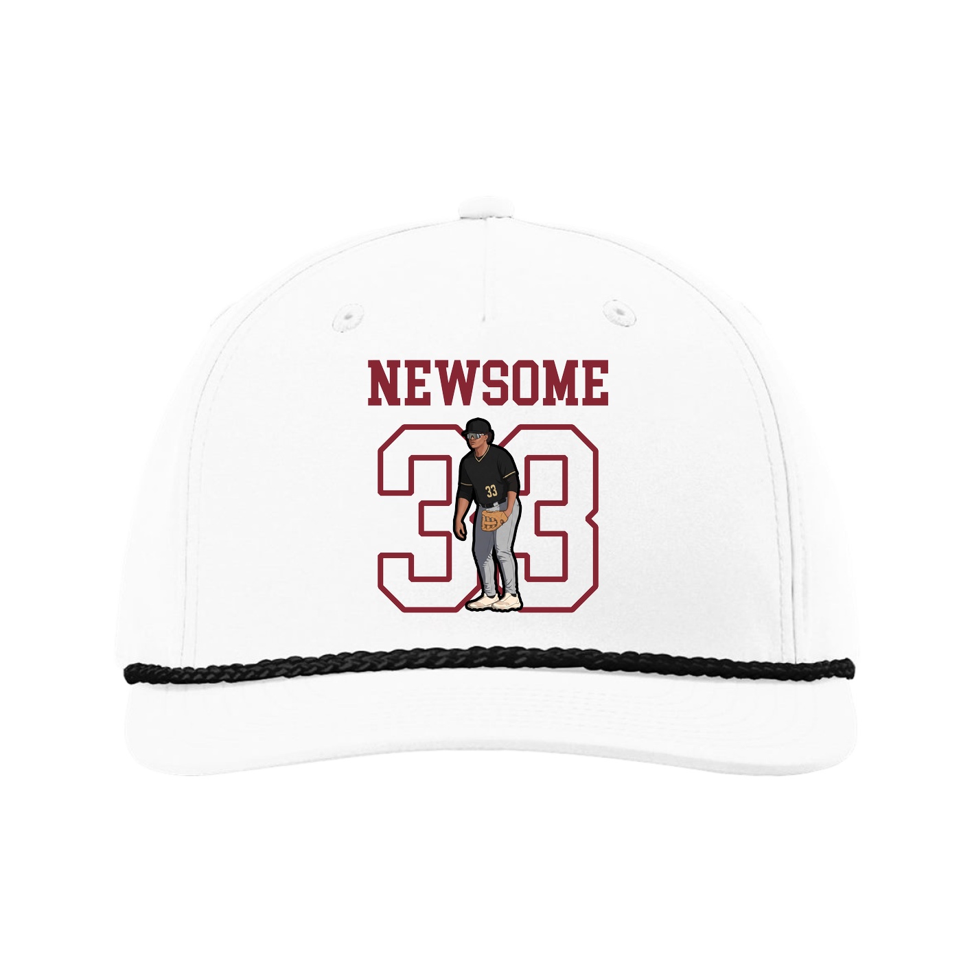 Five-Panel Classic Rope Cap — Shirsey in White