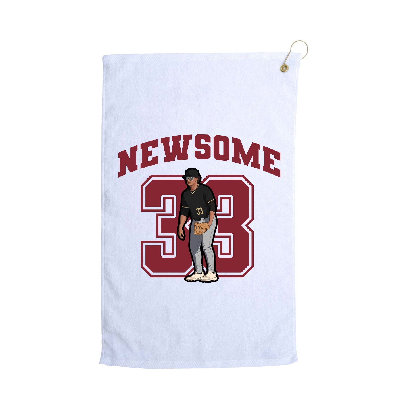 Golf Towel — Number in White