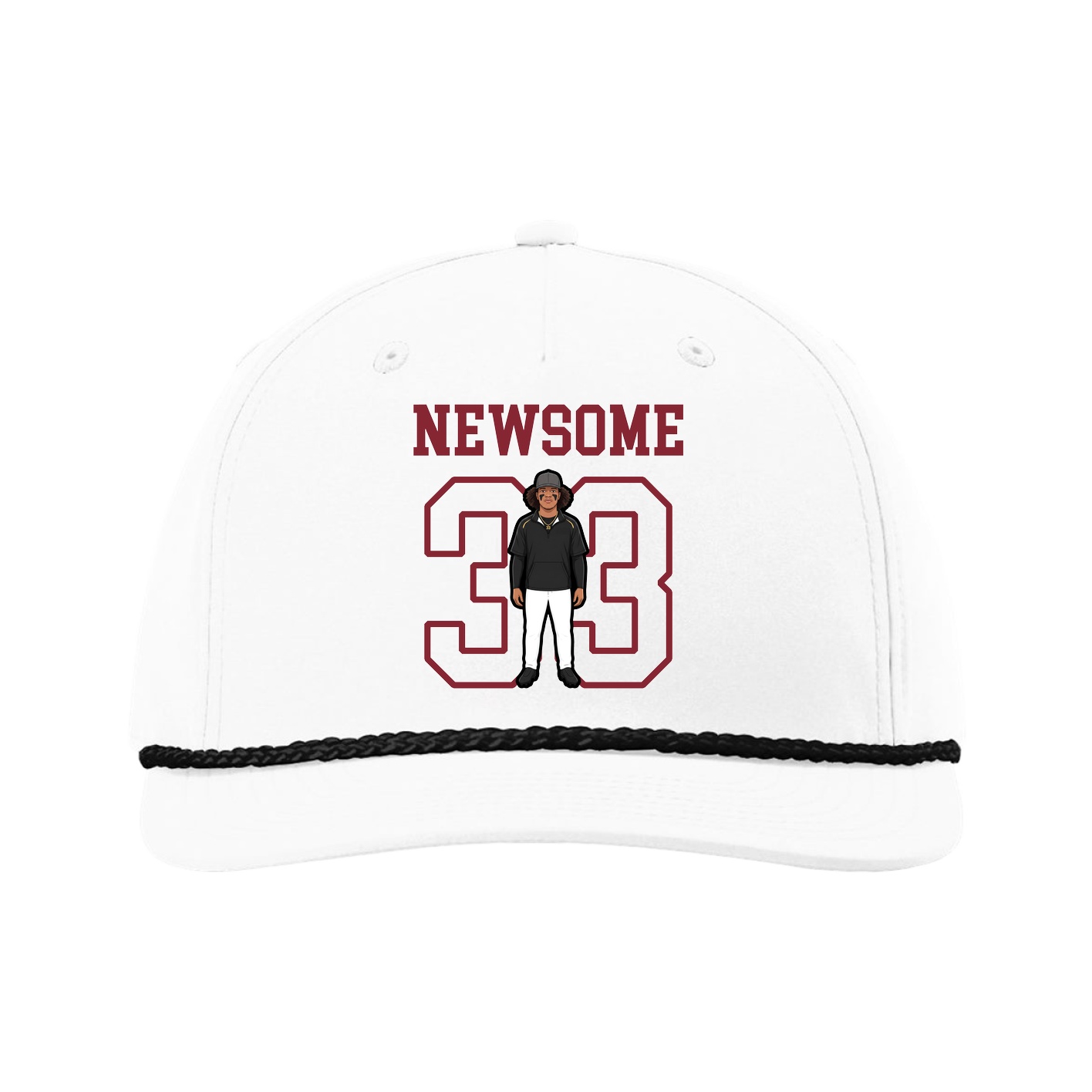 Five-Panel Classic Rope Cap — Shirsey in White