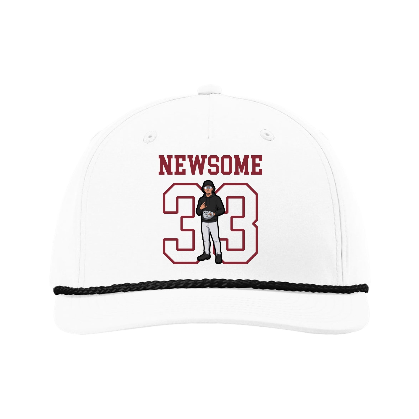 Five-Panel Classic Rope Cap — Shirsey in White